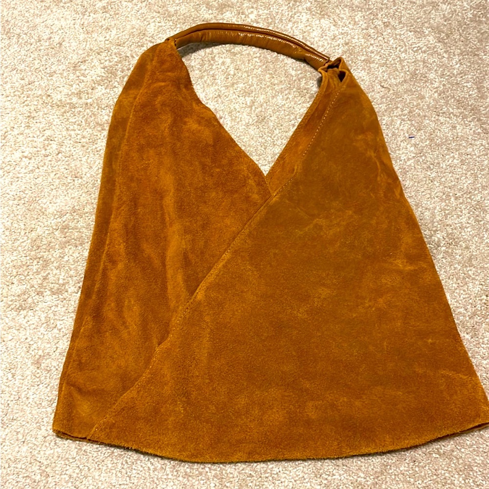 Brown Suede Shoulder Bag - Picture 6 of 12